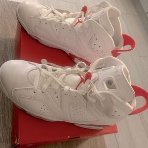 White and red Oreo six's limited edition Nike